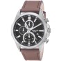 3GUYS Chronograph Brown Leather Strap