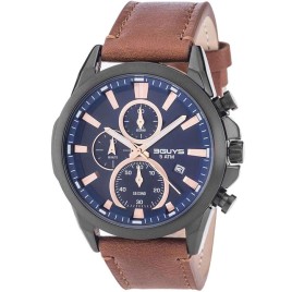 3GUYS Chronograph Brown Leather Strap 3G43004