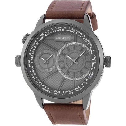 3GUYS Brown Leather Strap 3G14956