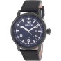 3GUYS Mens Black Leather Strap 3G14758