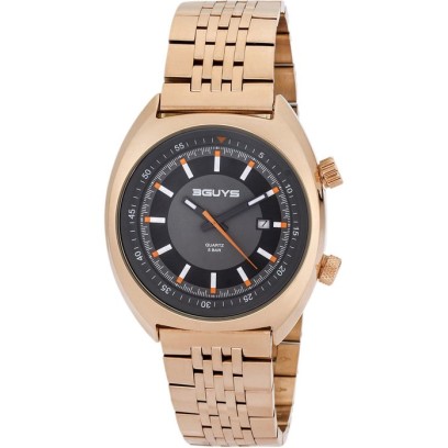 3GUYS Gents Rose Gold Stainless Steel Bracelet 3G77501