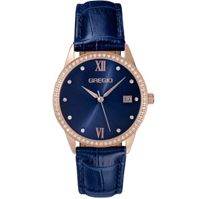 GREGIO Elise Blue Leather Strap GR320030