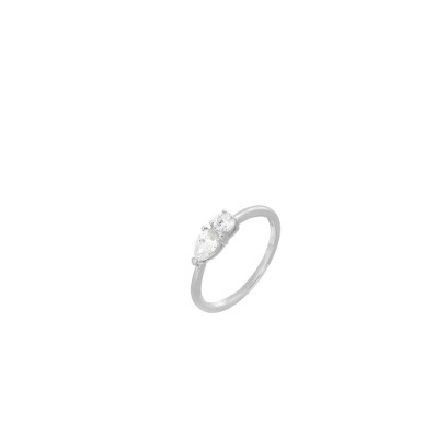 Prince Silvero Γυναικείο Δαχτυλίδι από Ασήμι 925 Επιπλατινωμένο νούμερο 56 1TA-RG121-1