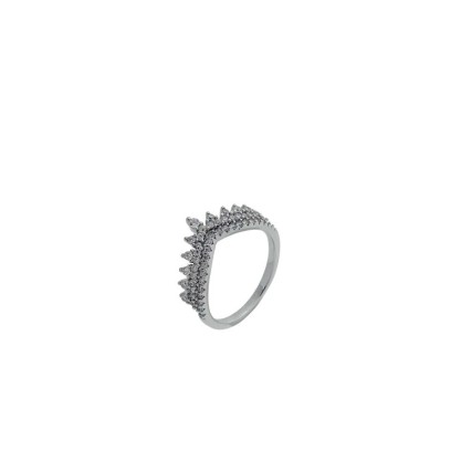 Prince Silvero Γυναικείο Δαχτυλίδι από Ασήμι 925 Επιπλατινωμένο νούμερο 55 8A-RG083-1