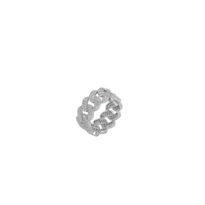 Prince Silvero Γυναικείο Δαχτυλίδι από Ασήμι 925 Επιπλατινωμένο νούμερο 55 8B-RG097-1