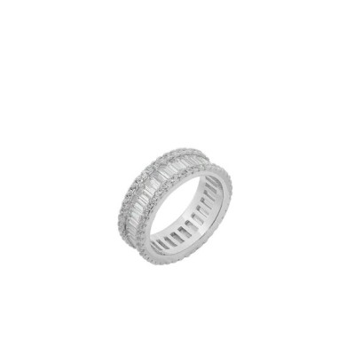 Prince Silvero Γυναικείο Δαχτυλίδι από Ασήμι 925 Επιπλατινωμένο νούμερο 55 9B-RG066-1