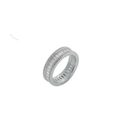 Prince Silvero Γυναικείο Δαχτυλίδι από Ασήμι 925 Επιπλατινωμένο νούμερο 55 9J-RG010-1