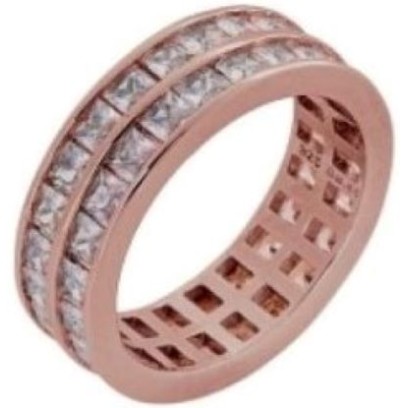 Prince Silvero Γυναικείο Δαχτυλίδι από Ασήμι 925 Επιχρυσωμένο με ροζ χρυσό νούμερο 55 9B-RG065-2