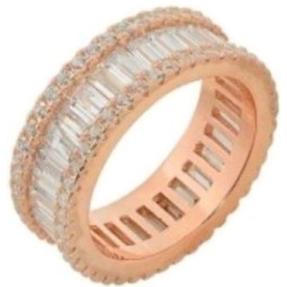 Prince Silvero Γυναικείο Δαχτυλίδι από Ασήμι 925 Επιχρυσωμένο με ροζ χρυσό νούμερο 55 9B-RG066-2