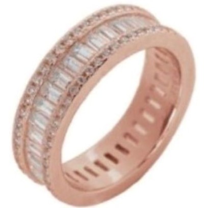 Prince Silvero Γυναικείο Δαχτυλίδι από Ασήμι 925 Επιχρυσωμένο με ροζ χρυσό νούμερο 55 9J-RG010-2