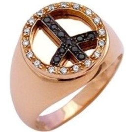 Χρυσό δαχτυλίδι Κ14 με πέτρα ST43312 ροζ χρώμα νούμερο 54