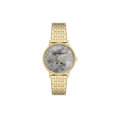 Armani Exchange Ρολόι με Μεταλλικό Μπρασελέ σε Χρυσό χρώμα