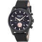 3GUYS Chronograph Black Leather Strap 3G23006