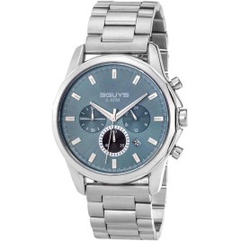 3GUYS Chronograph Silver Stainless Steel Bracelet 3G23022