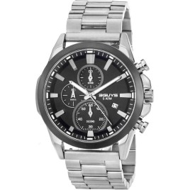 3GUYS Chronograph Silver Stainless Steel Bracelet 3G43023