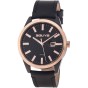 3GUYS Mens Black Leather Strap 3G55001