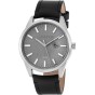 3GUYS Mens Black Leather Strap 3G55004