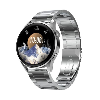 DAS4 smartwatch SP40, ασημί κάσα & ασημένιο μπρασελέ