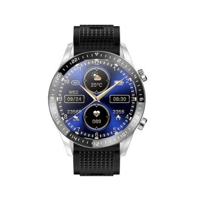 DAS4 smartwatch SL13, ασημί κάσα και μαύρο χρώμα λουράκι σιλικόνης