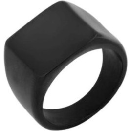 Δαχτυλίδι από ανοξείδωτο ατσάλι σε μαύρο χρώμα SU-RG002B