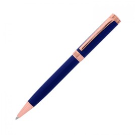 Μεταλλικό Visetti στυλό σε μπλε χρώμα με λεπτομέρειες σε ροζ-χρυσό χρώμα FO-PE035R