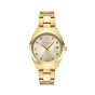 Amelie γυναικείο ρολόι, με χρυσό μπρασελέ επιμετάλλωσης 18Κ και σαμπανί καντράν, 10ATM, Vogue