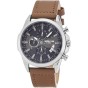 3GUYS Chronograph Brown Leather Strap 3G45004