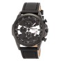 3GUYS Chronograph Black Leather Strap 3G45002