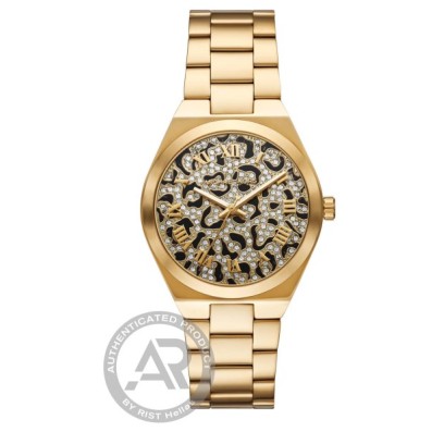 Michael Kors Lennox Ρολόι με Χρυσό Μεταλλικό Μπρασελέ