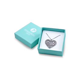 Name Necklace In Heart Shape Frame With Zirconia