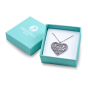 Name Necklace In Heart Shape Frame With Zirconia