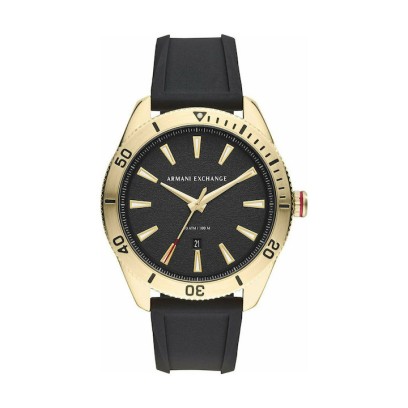 ARMANI EXCHANGE Enzo Gold Black Rubber Strap AX1828