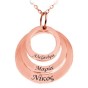 Pierced Discs Necklace With Engraved Names