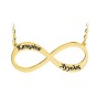 Infinity Necklace With Engraved Names (Font 2)