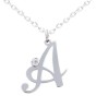 Initial Necklace With Zirconia Stone (Medium Size)