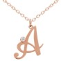 Initial Necklace With Zirconia - Small Size