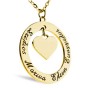 Necklace With Heart & Engraved Names