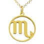 14K Solid Gold Zodiac Sign Necklace - Scorpio