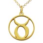 14K Solid Gold Zodiac Sign Necklace - Taurus