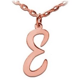 14K Solid Gold Necklace With Initial (Font 1) Medium Size