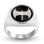 Customized Round-Top Ring With (White) Symbol And Enamel