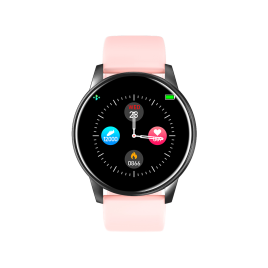 DAS.4 SG60 smartwatch Black Case/  Pink Silicone