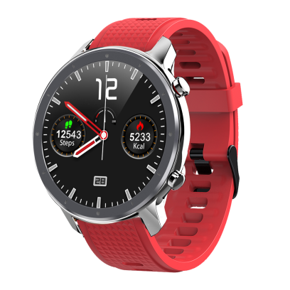 DAS.4 SG24  smartwatch  Stainless Case / RED Silicone