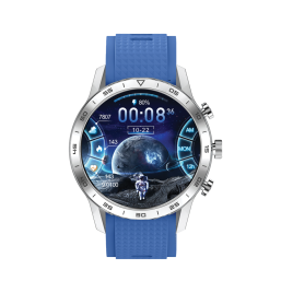 DAS.4 SU20 smartwatch stainless case/  blue Silicone