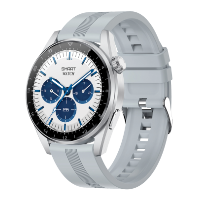 DAS.4 SG48 smartwatch  Silver stainless  Case / White Silicone