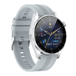 DAS.4 SG48 smartwatch  Silver stainless  Case / White Silicone