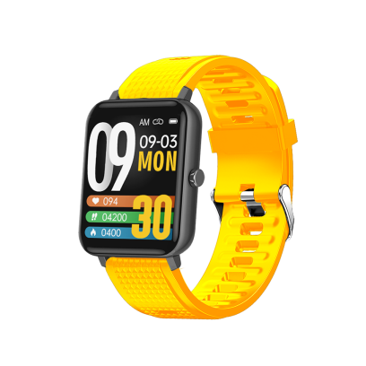 DAS.4 SU02  smartwatch Black Case / Yellow Silicone