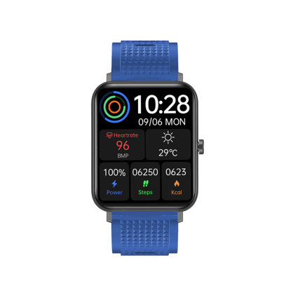 DAS.4 SU02  smartwatch Black Case/ Blue Silicone