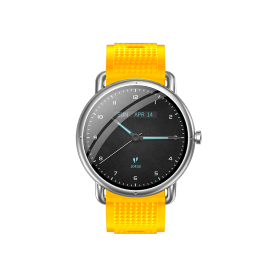 DAS.4 SG65 smartwatch Silver Case/ Yellow Silicone Strap