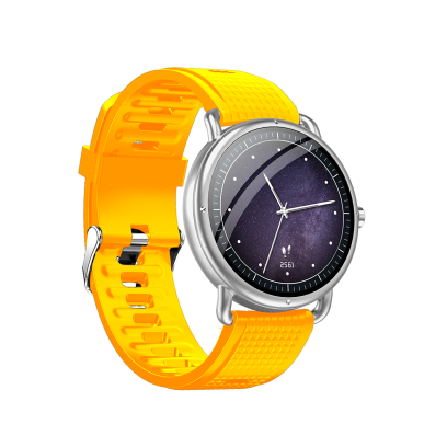 DAS.4 SG65 smartwatch Silver Case/ Yellow Silicone Strap